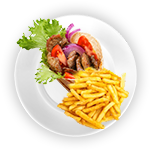 Doner Roll & Chips 
