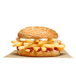 Fried Hamburger Roll & Chips 