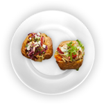 Baked Potato With 2 Fillings 